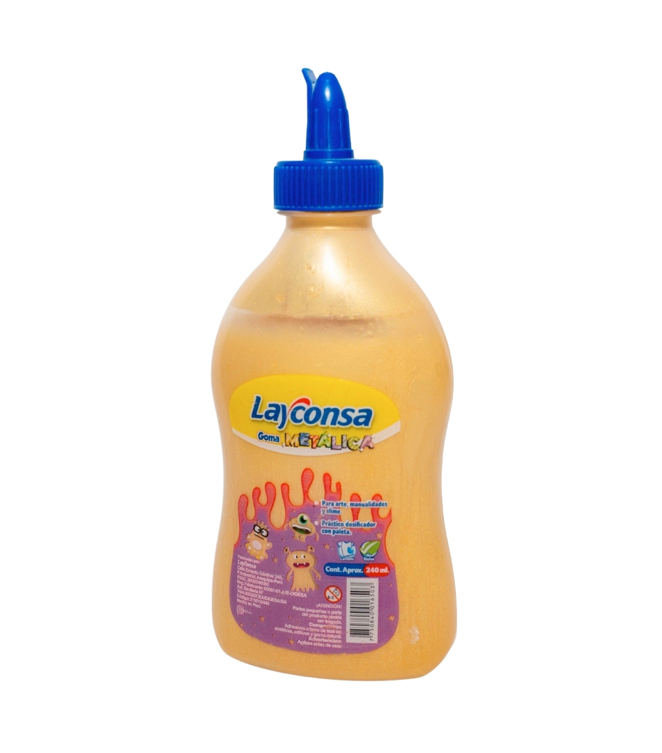 GOMA LIQUIDA METALICA LAYCONSA DORADA 2110110040 C/ APLICADOR X240 ML