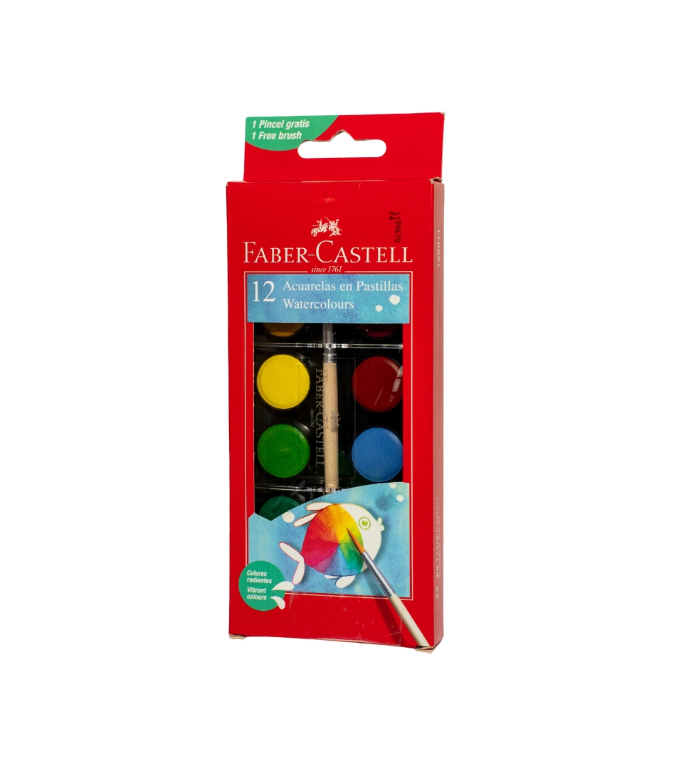 ACUARELAS FC 125011 ESTUCHE X12 COLORES + PINCEL
